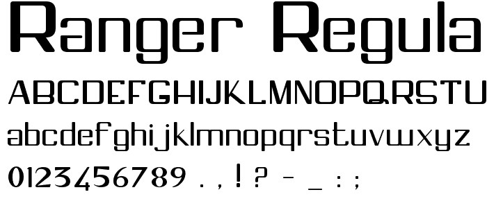Ranger Regular font